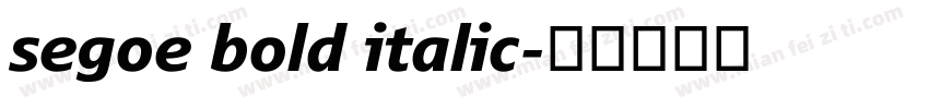 segoe bold italic字体转换